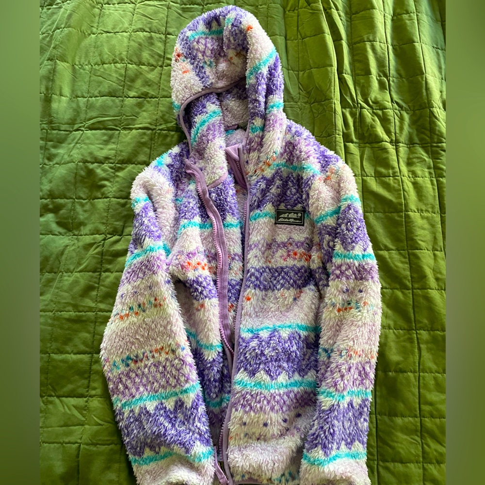 Girls zip up fleece Eddie Bauer